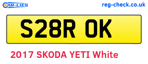 S28ROK are the vehicle registration plates.