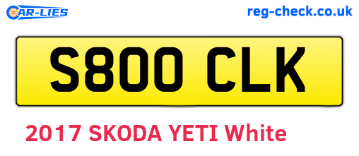 S800CLK are the vehicle registration plates.