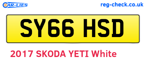 SY66HSD are the vehicle registration plates.