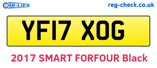 YF17XOG are the vehicle registration plates.
