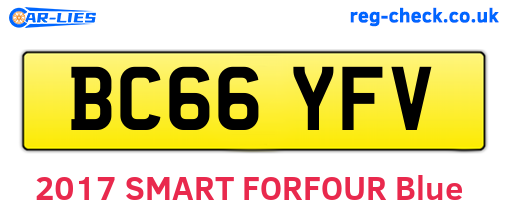BC66YFV are the vehicle registration plates.