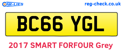 BC66YGL are the vehicle registration plates.