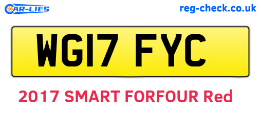 WG17FYC are the vehicle registration plates.