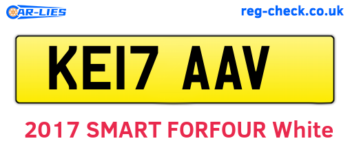 KE17AAV are the vehicle registration plates.
