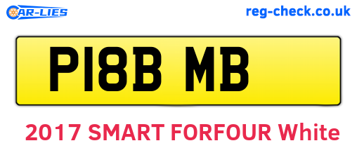 P18BMB are the vehicle registration plates.