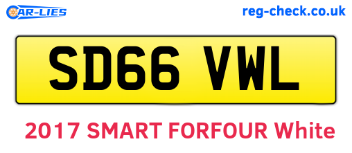 SD66VWL are the vehicle registration plates.