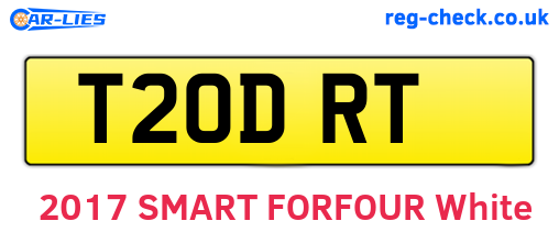 T20DRT are the vehicle registration plates.