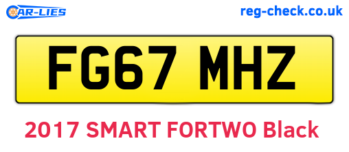 FG67MHZ are the vehicle registration plates.
