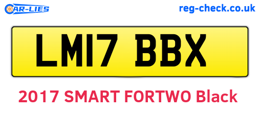 LM17BBX are the vehicle registration plates.