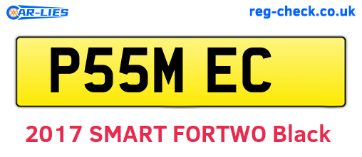 P55MEC are the vehicle registration plates.
