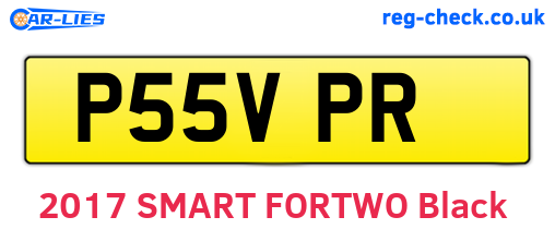 P55VPR are the vehicle registration plates.