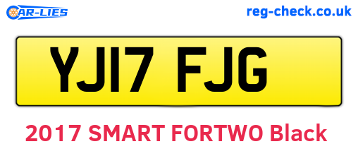 YJ17FJG are the vehicle registration plates.