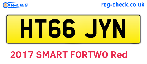 HT66JYN are the vehicle registration plates.