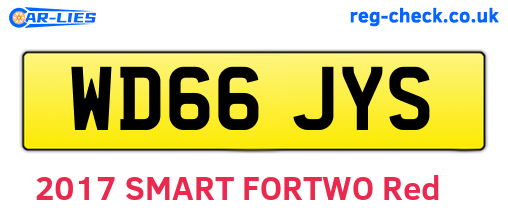 WD66JYS are the vehicle registration plates.