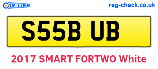 S55BUB are the vehicle registration plates.