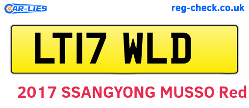LT17WLD are the vehicle registration plates.