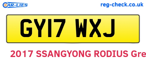 GY17WXJ are the vehicle registration plates.