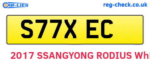 S77XEC are the vehicle registration plates.