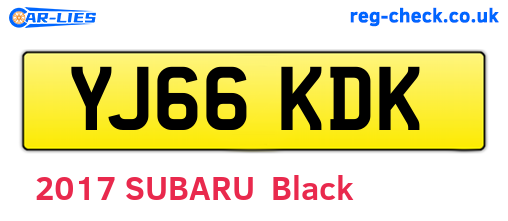 YJ66KDK are the vehicle registration plates.