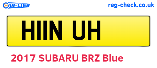 H11NUH are the vehicle registration plates.