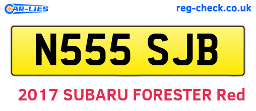 N555SJB are the vehicle registration plates.