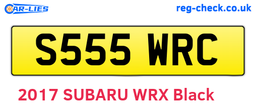 S555WRC are the vehicle registration plates.