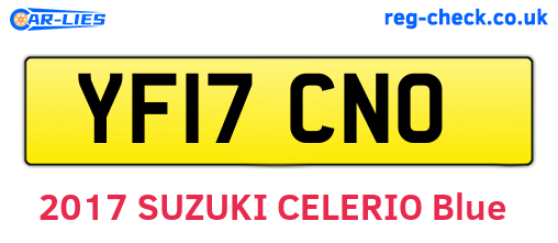 YF17CNO are the vehicle registration plates.