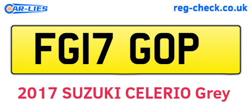 FG17GOP are the vehicle registration plates.