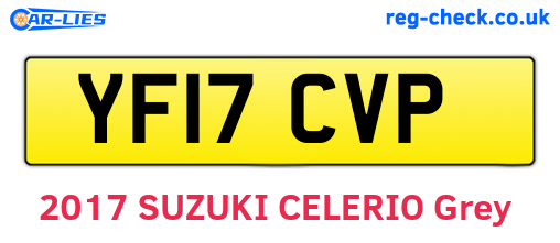 YF17CVP are the vehicle registration plates.