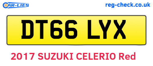 DT66LYX are the vehicle registration plates.