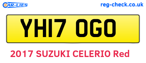 YH17OGO are the vehicle registration plates.