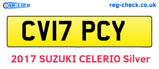 CV17PCY are the vehicle registration plates.