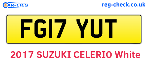 FG17YUT are the vehicle registration plates.