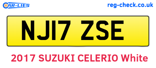 NJ17ZSE are the vehicle registration plates.