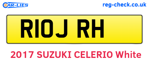 R10JRH are the vehicle registration plates.