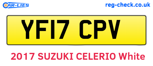 YF17CPV are the vehicle registration plates.