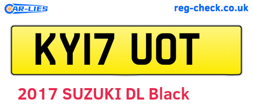 KY17UOT are the vehicle registration plates.