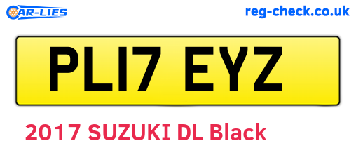 PL17EYZ are the vehicle registration plates.