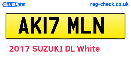 AK17MLN are the vehicle registration plates.