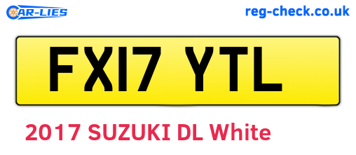 FX17YTL are the vehicle registration plates.