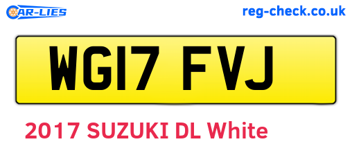 WG17FVJ are the vehicle registration plates.