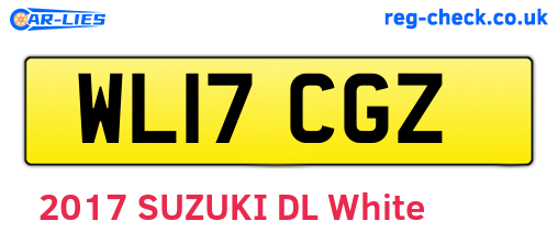 WL17CGZ are the vehicle registration plates.