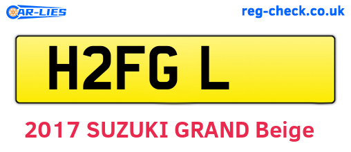H2FGL are the vehicle registration plates.