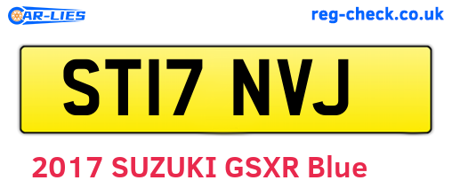 ST17NVJ are the vehicle registration plates.