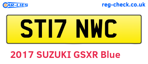 ST17NWC are the vehicle registration plates.