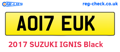 AO17EUK are the vehicle registration plates.