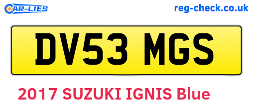 DV53MGS are the vehicle registration plates.