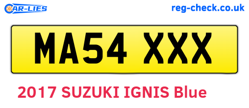 MA54XXX are the vehicle registration plates.