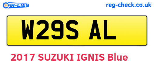 W29SAL are the vehicle registration plates.