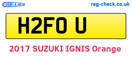 H2FOU are the vehicle registration plates.
